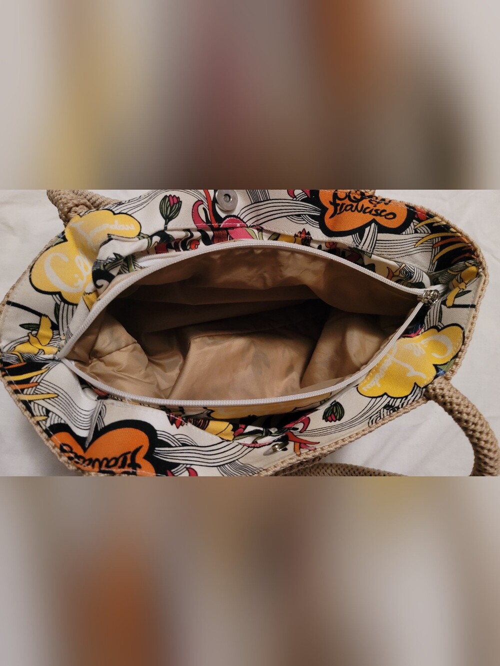The SAK, Woven Tote Bag in Natural Beige - Picture 3 of 6